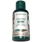 Body Shop Shower Cream 60 ml Coconut Travel Size Wash Dry Skin Nutty Creamy