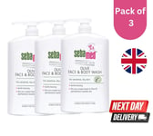 3x Sebamed 1L Liquid Face & Body Wash Gentle Soap-Free pH 5.5 for Sensitive Skin