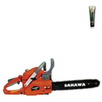 Sakawa - Tronçonneuse moteur à essence 2 temps 38cc épée de 16 pouces + Huile 2 Temps 125ml