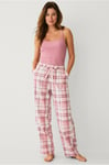 Ellos Collection - Pyjamasbyxor Fanni Flanel - Rosa