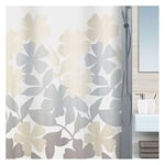 Spirella Fleury Shower Curtain, Polyester, Taupe, 180 x 0.5 x 180 cm