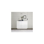 Azura Home Design - Buffet 2 portes jupiter blanc laqué brillant 120 cm