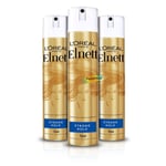 3x Loreal Elnett Strong Hold Hair Spray 75ml