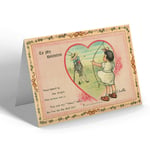 VALENTINES DAY CARD - Vintage Design - Your Heart is the Target, the Arrow Am I