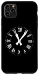 iPhone 11 Pro Max Clock Ticking Hour Vintage in White Color Case