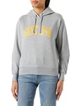 GANT Women's MD. Logo Hoodie Hooded Sweatshirt, Grey Melange, XS