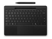 Microsoft Surface Pro Flex Keyboard - Tangentbord - Med Pekplatta, Accelerometer, Förvarings- Och Laddningsfack För Surface Slim Pen 2 - Bakgrundsbelyst - Trådlös - Bluetooth Le - Qwerty - Engelska - Svart - Med Slim Pen - För Surface Pro 10 For Bus