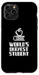 Coque pour iPhone 11 Pro Étudiant le plus cool du monde, jeu de mots, paresseux, stupide, université