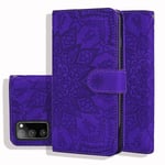 Case för Samsung Galaxy S20 FE Premium PU Läder Flip Cover Mandala Purple