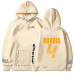 Mclaren F1 Hoodie Lando Norris 4 Bokstäver Tryck Herr och Dam Tröja Höst/vinter Casual Mode Street Stor Hoodie,4,4[HK] 2XL