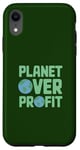 Coque pour iPhone XR Journée de la Terre Planet Over Profit 2025