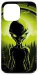 Coque pour iPhone 13 Pro Max Tête d'extraterrestre verte mignonne visage OVNI || Alien