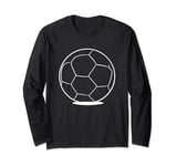 Soccer Ball Sketch Football Pitch Long Sleeve T-Shirt
