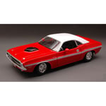 DODGE CHALLENGER R/T COUPE' 1970 RED/WHITE 1:24 Maisto Auto Stradali Modellino