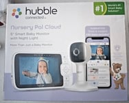 HUBBLE CONNECTED NURSERY PAL CLOUD 5" SMART BABY MONITOR WITH NIGHT LIGHT