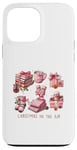 Coque pour iPhone 13 Pro Max Christmas In The Air Rose Noël Fille Femme