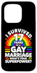 iPhone 15 Pro 17th Wedding Anniversary 17 Years Gay Marriage Husband Case