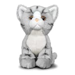 Tobar Kids Animigos World of Nature 20cm Plush Grey Tabby Cat Soft Toy