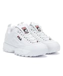 Fila Mens Womens Disruptor II Premium Trainers - (White) Leather (archived) - Size UK 11