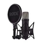 Rode - NT1 5th Gen Large Diaphragm Condenser Mic - Black - XLR & USB Connections