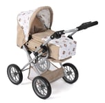 Bayer Chic 2000 Poussette de poupée Leni, Poussette combinée 2 en 1 avec Sac de Transport Amovible, Poussette pour poupées jusqu'à 46 cm, Ourson Beige, 64 x 37 x 68 cm