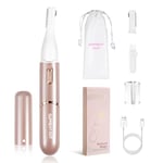 SUPRENT Eyebrow Hair Removal for Women - Electric Painless Eyebrow Razors with Detailer Trimmer - No Pulling Face Hair Shaver Mini Eyebrow Trimmer for Brows Face Cheek Lips (Pink)