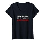 Womens CHICKS DIG SCARS PAIN IS TEMPORARY GLORY IS FOREVER V-Neck T-Shirt