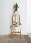 Buono Solid Wood Handmade Two-Tiers Plant  Stand Planter