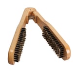 Wooden Hair Straightener Brush Prevent Hair Scalp Damage Double Sides Hair B GF0