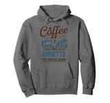 ANNETTE Personalized Cute Coffee Girls ANNETTE Name Pullover Hoodie