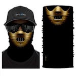 ShopINess Polaire Neck Warmer Cache-Cou Unisexe Echarpe avec Doublure Polaire Coupe-Vent pour Moto Ski Sport et Activités de Plein Air (Lecter)