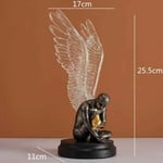 Ailes d'ange en résine pour la décoration de la maison,ornements d'automne,noir,or,créatif,salon,bureau,accessoires - Type Transparent wing B