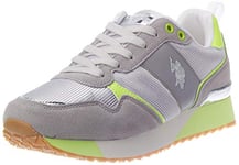 US Polo Association Femme Tabitha4 Met Chaussures de Gymnastique, Multicolore (Li Gris/Yel 056), 37 EU