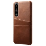 tectTech Sony Xperia 1 IV Snyggt skal med 2 kortfack, brun