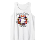 Healing Crystals Halloween Ghost Trendy Spooky Bats New Age Tank Top