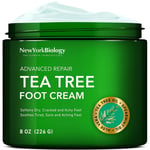 New York Biology Tea Tree Oil Foot Cream for Dry Cracked Feet Athletes Foot Nail