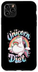 Coque pour iPhone 11 Pro Max Unicorn Diet Magical Rainbow Unicorn Princess