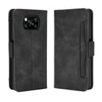 Yhteensopiva Xiaomi Poco X3 Pro Wallet Case Pu -nahkaisten korttipaikkojen kanssa.