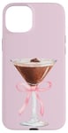 Coque pour iPhone 15 Plus Esthétique Rose Matrini Y2K Coquette Espresso Martini Lover