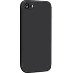 Yisica 1 Pack Silicone Coque Compatible pour iPhone SE 2020 / iPhone 8 / iPhone 7 / iPhone SE 2022, avec Doublure en Microfibre Douce Protection Complète 4,7", Noir