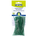 Tenax Liens en Plastique Armés et Prédécoupés, 10 cm, Couleur Verte, Paquet de 100 pièces, Fil en Acier Recouvert de PVC pour Ligatures, Plantes et Fleurs, Fermetures de Sacs et Paquets