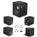 Travel Adapter USB Charger UK/US/EU/AU Plug Converter Adaptor AC Power Universal