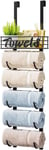 HapiRm Over Door Towel Rail-Towel Storage Rack Wall Mounted with Metal Shelf,