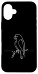 Coque pour iPhone 16 Plus Élégante ligne art simple dessin art perroquet