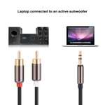 3.5mm Aux MaleTo 2RCA Male Cable Plug Stereo Cable Adapter Cord HOT