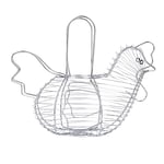 KitchenCraft - Panier à Œufs Métallique en Forme de Poule, Plaqué Chrome