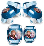 Stamp- Set Patins à roulettes, C/Genouillères, LA Reine des NEIGES II Disney Anna, Elsa, RN244035, Blue & White, 23-27