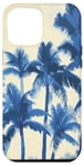 iPhone 12 Pro Max Blue Palms Aesthetic Palm Tree Boho Coastal Summer Case