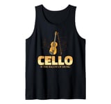 Cello Instrument Funny Playing Musical Lesson Tank Top