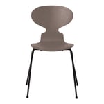 Fritz Hansen - Myran 3101 Deep Clay Färgad Ask/Black - Matstolar - designer_arne_jacobsen - Grå - Metall/Trä